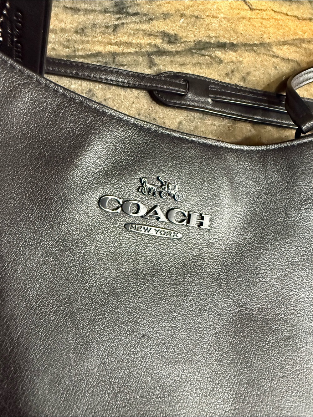 Coach Black Leather Penelope Shoulder Bag